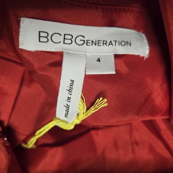 BCBGeneration Red Short Dress Halter Size 4 - Picture 3 of 6